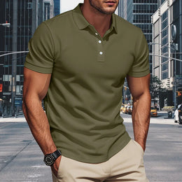 Men Polo Shirt Short Sleeve Breathable Soft Regular Fit Casual Business Golf Summer Daily Work Outdoor Lightweight Basic Tops