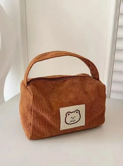 Cosmetic Bags Plush Cute Handbag – Soft Handle