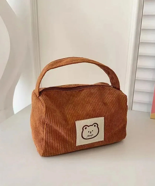Cosmetic Bags Plush Cute Handbag – Soft Handle