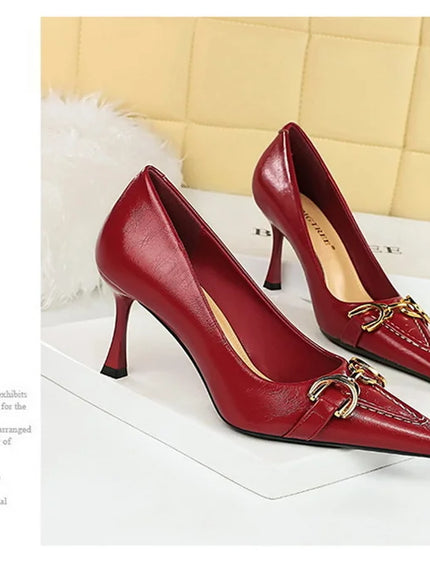 Women High Heel Stiletto Shallow Mouth Pointed Toe