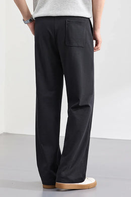 Lyocell Cotton Men's Casual Pants Breathable Straight Leg Loose Fit Elastic Waist Ice Silk Quick Dry Trousers Spring Summer 2026
