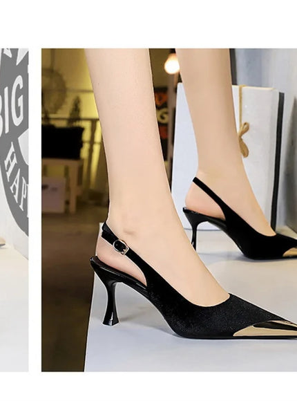 Elegant Women Green High Heel Velvet Pumps Wedding