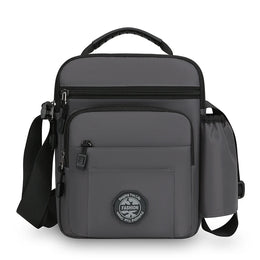 Mens Nylon Crossbody Bag Wear Resistant Multi Compartments Adjustable Strap For Hiking Cycling Work Errands Outdoor Daily Carry