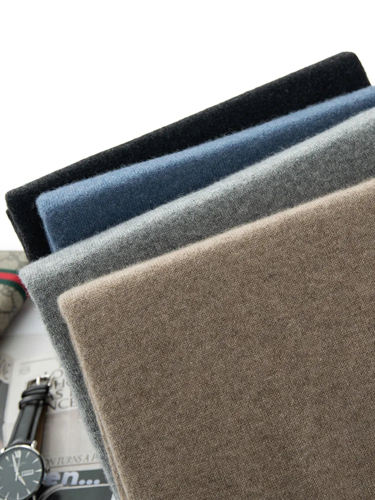 100% Merino Wool Sweater Man O-neck Basic Wool Pullover Autumn Winter Long Sleeve Soft Warm Jumper Smart Casual Knit Popular Top