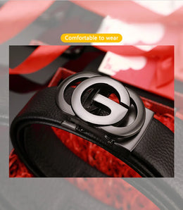 Men's Belt Automatic Buckle Belt Fashion Business Belt for Male Good Gifts for Men