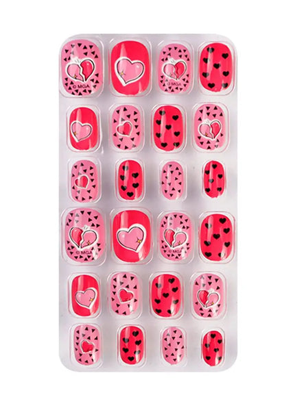 KissICON A-10 💋 Child False Nails 24Pcs Box - Easy