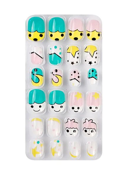 KissICON A-11 💋 Child False Nails 24Pcs Box - Easy
