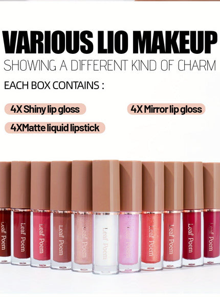 KissICON A 12piece Lip Set – Gloss Glaze Matte