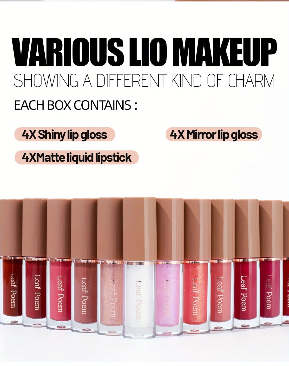 KissICON A 12piece Lip Set – Gloss Glaze Matte