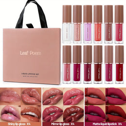 KissICON A 12piece Lip Set – Gloss Glaze Matte
