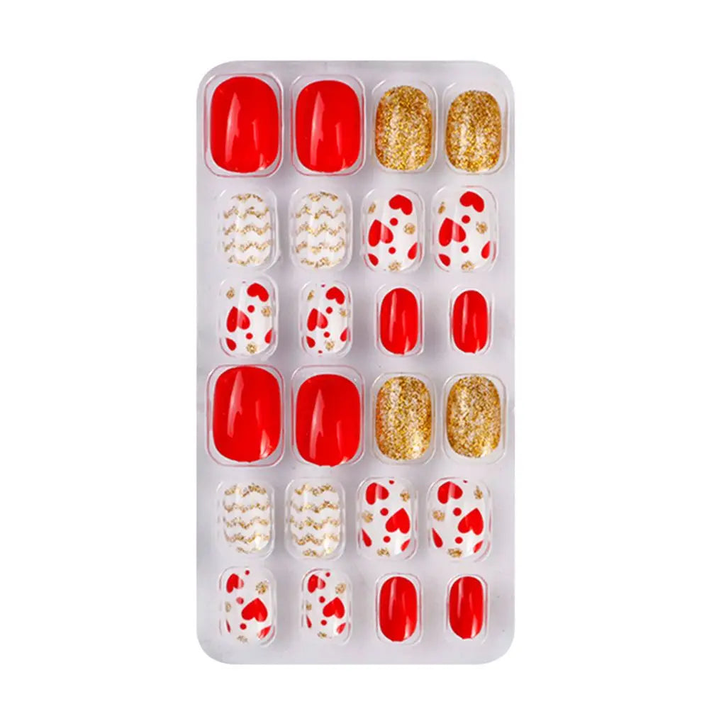KissICON A-13 💋 Child False Nails 24Pcs Box - Easy