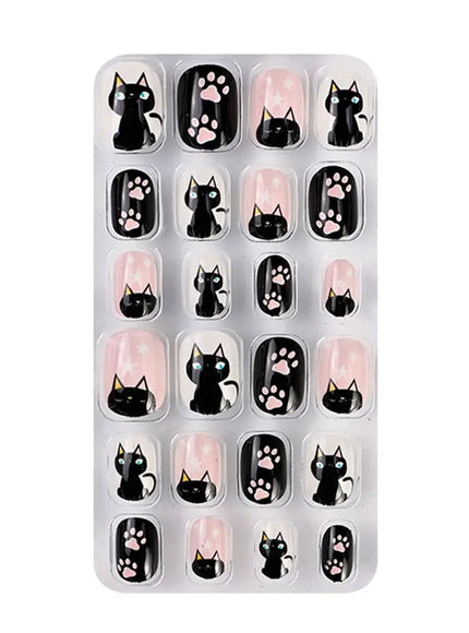 KissICON A-14 💋 Child False Nails 24Pcs Box - Easy