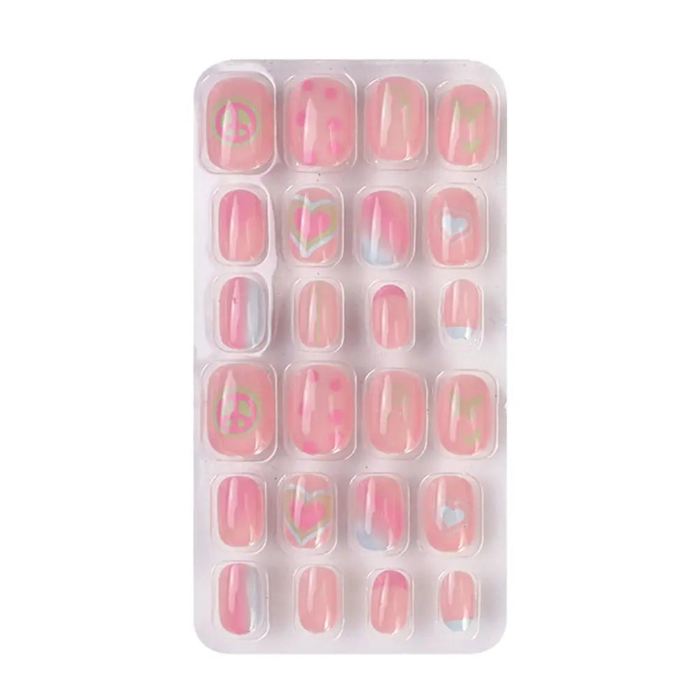 KissICON A-15 💋 Child False Nails 24Pcs Box - Easy