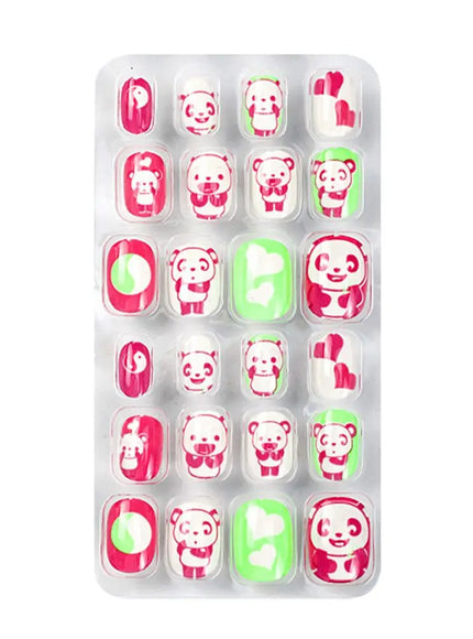 KissICON A-2 💋 Child False Nails 24Pcs Box - Easy