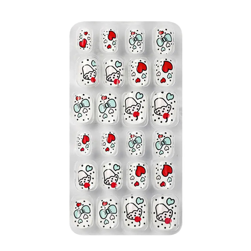 KissICON A-5 💋 Child False Nails 24Pcs Box - Easy