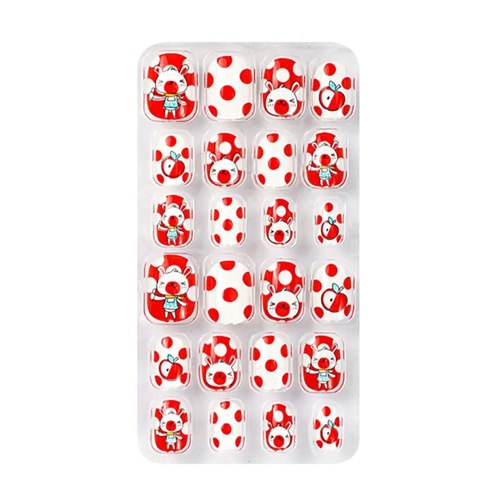 KissICON A-8 💋 Child False Nails 24Pcs Box - Easy