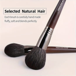 KissICON A-Brown / 24 Makeup Brush + 1 Travel Case Rose Princess 25pc Goat Hair Makeup Brush Set – Travel