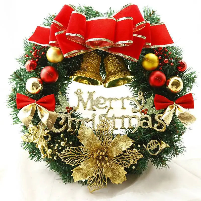 KissICON a Christmas Decoration Handmade Simulation Christmas Wreath Door Hanging Window Props Exquisite High Quality Home Decor