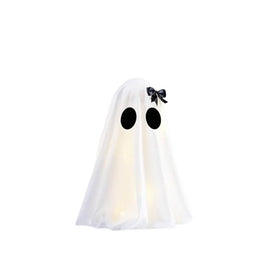 KissICON A Cute Witch Hat Ghost Decor Spooky Light Up Halloween Ghost Decorations For Indoor Home Mantel Shelf DIY Ghost Tabletop Decor