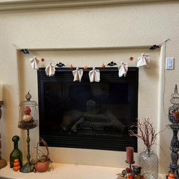 KissICON A Halloween Ghost Garland Spooky Hanging Decor for Farmhouse Party Halloween Decoration Scary Hanging Ornaments
