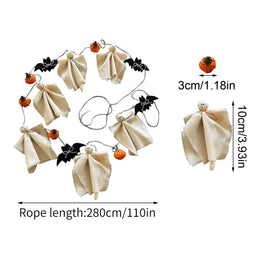 KissICON A Halloween Ghost Garland Spooky Hanging Decor for Farmhouse Party Halloween Decoration Scary Hanging Ornaments