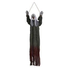 KissICON A Halloween Hanging Ghost Spooky Skeletons Decor Supplies, Creepy Haunted House Flying  Decoration with Yard Tree Porch Décor