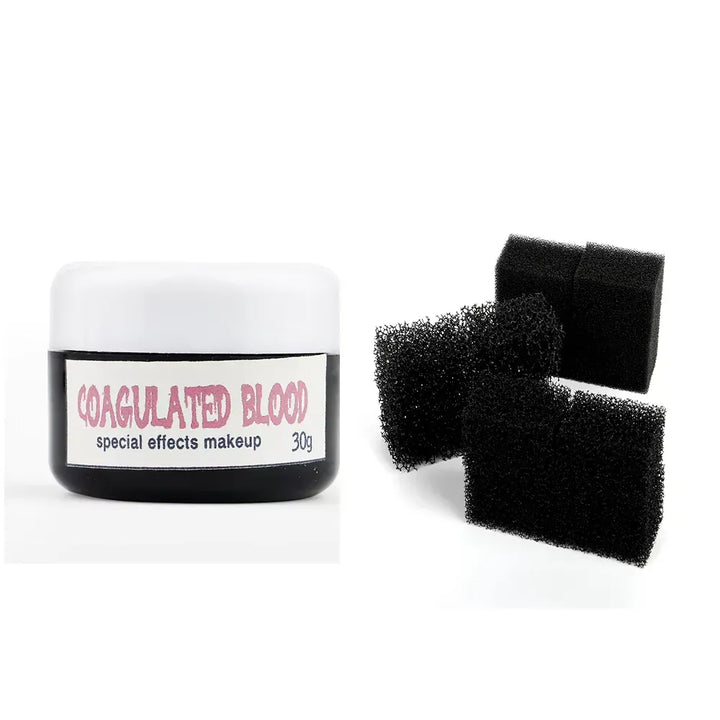 Halloween SFX Makeup Kit with Fake Blood Cream Plasma Cream And Special Effect Makeup Sponge for Zombie Vampire Monster