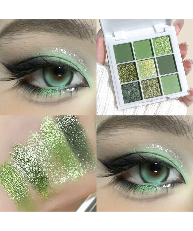 KissICON A KissIcon 9-18 Color Eyeshadow Palette Green Gold -