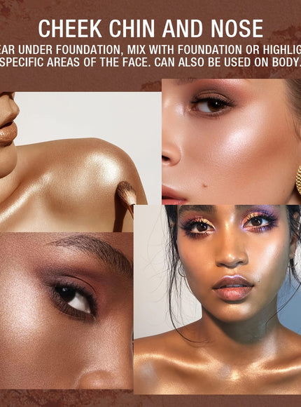 jkthpu-45 A KissIcon Langmanni 5-Color Highlighter & Contour - Longwear