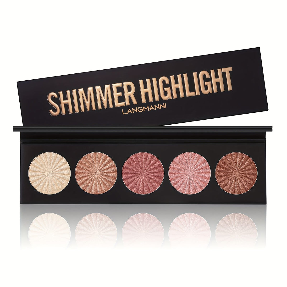 jkthpu-45 A KissIcon Langmanni 5-Color Highlighter & Contour - Longwear