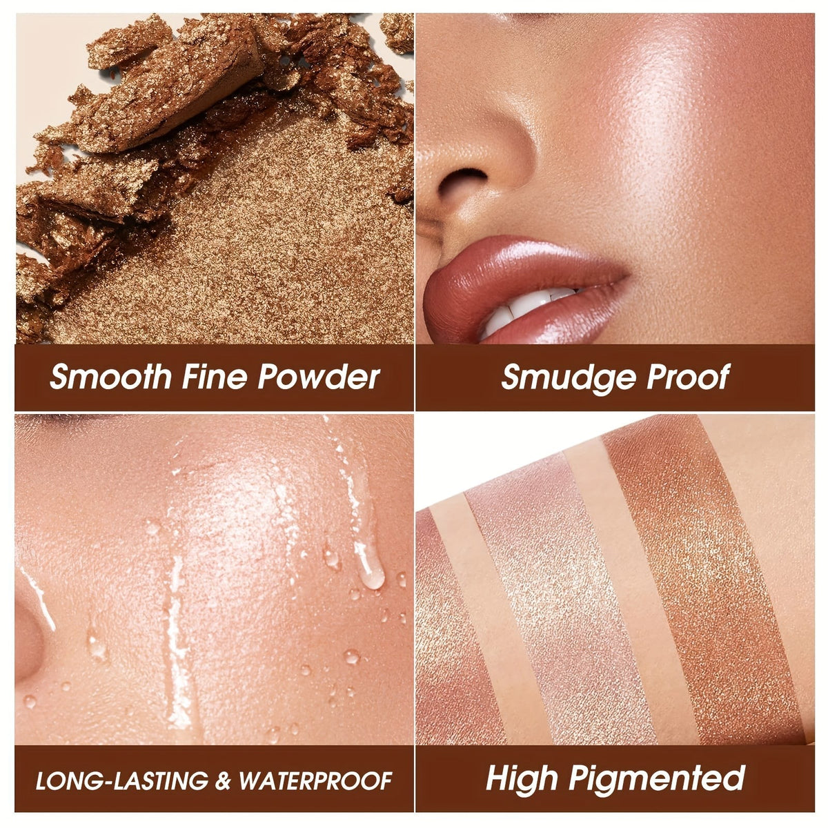 jkthpu-45 A KissIcon Langmanni 5-Color Highlighter & Contour - Longwear
