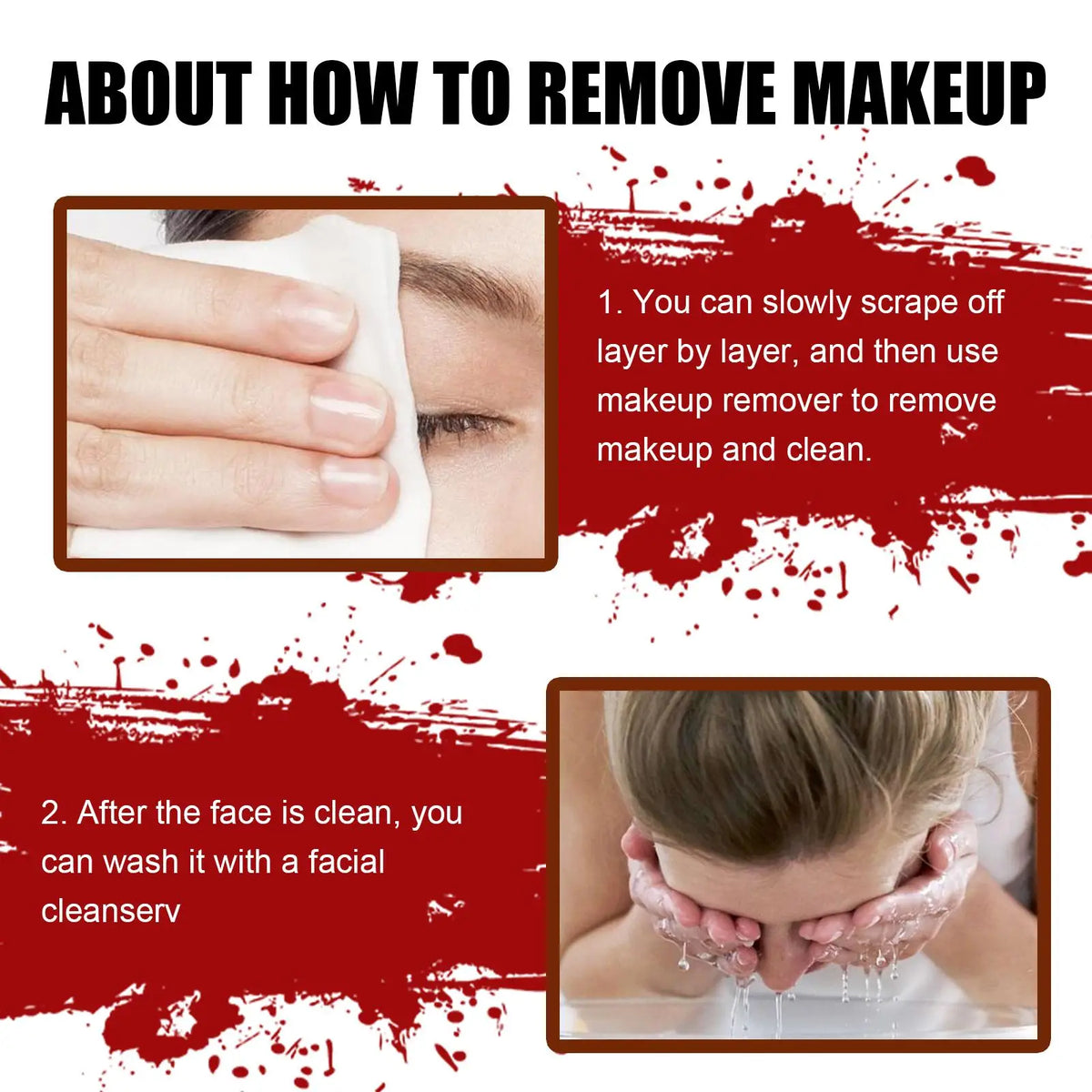 KissICON A Professional Halloween Makeup Kit Fake Wound Scar Fake Blood Paint Scar Wax Halloween Special Effect Make Up Halloween Cosmetics