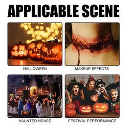 KissICON A Professional Halloween Makeup Kit Fake Wound Scar Fake Blood Paint Scar Wax Halloween Special Effect Make Up Halloween Cosmetics