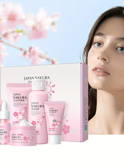 KissICON (A): Sakura 6pcs/Box Laikou Sakura 6piece Skincare Set – Hydrate Brighten