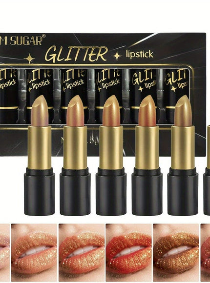 KissICON A Sparkle 6pc Metallic Pearlescent Diamond Lip Gloss