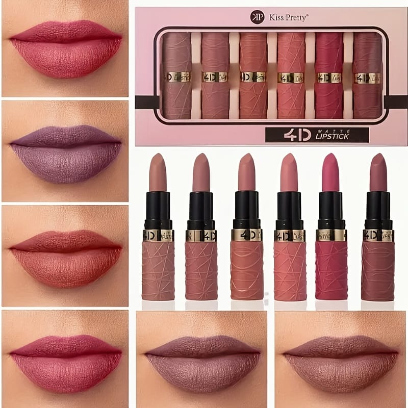 KissICON A Vibrant Velvet Matte Lipstick Set – Waterproof Nonstaining