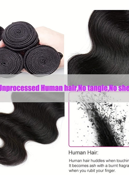 KissIcon Body Wave 3 Bundles - 100% Virgin