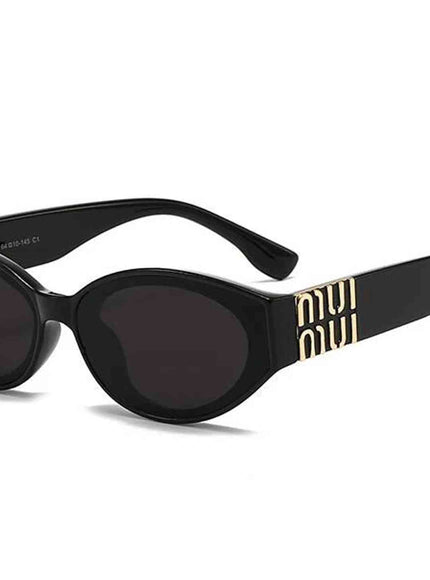 Luxury MUI Glasses Stylish Fashion Designer Women Men Sunglasses Cute Oval Trending Shades Unisex Glamour Eyewear UV400