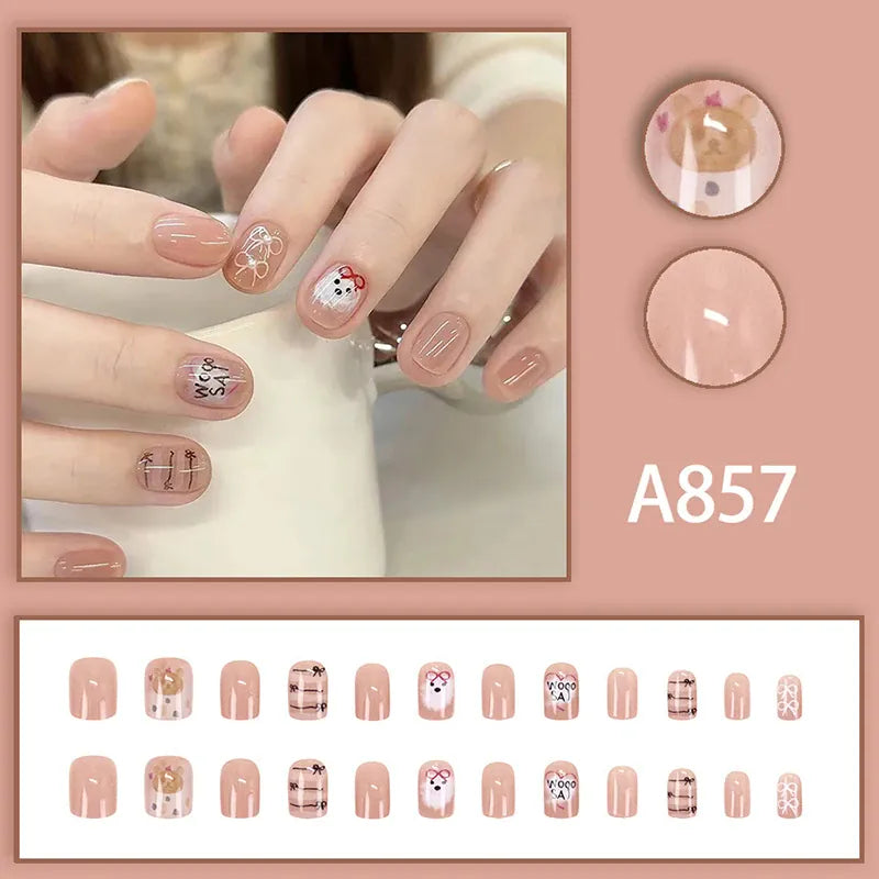 KissICON A6 KissIcon Kids Cute Nails Set 24Pcs - Removable