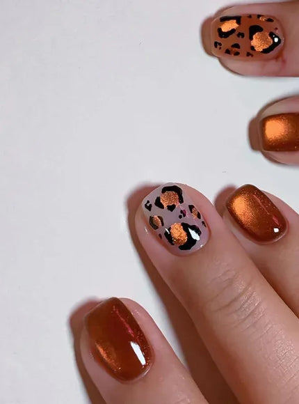 KissICON A784 24Pcs Oval Short Pink Press on Nails Simple