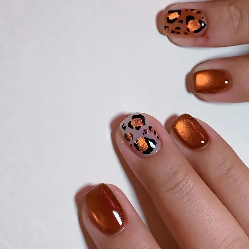 KissICON A784 24Pcs Oval Short Pink Press on Nails Simple