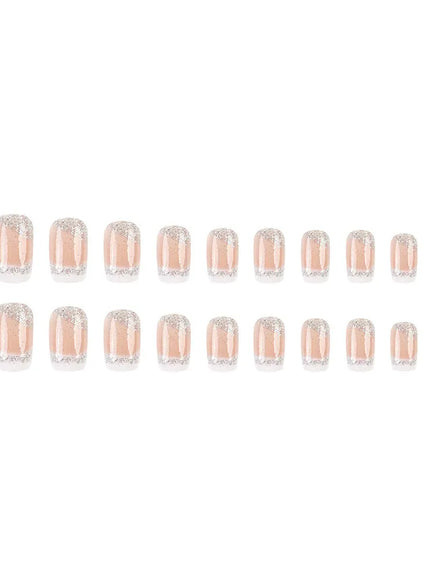 KissICON AA1 KissIcon Sparkling White Edge French Nails - Detachable