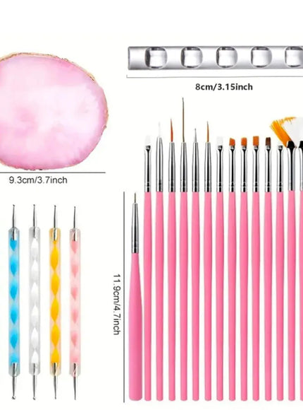 KissICON AB-71 KissIcon Nail Art Tools 22 Piece Set -