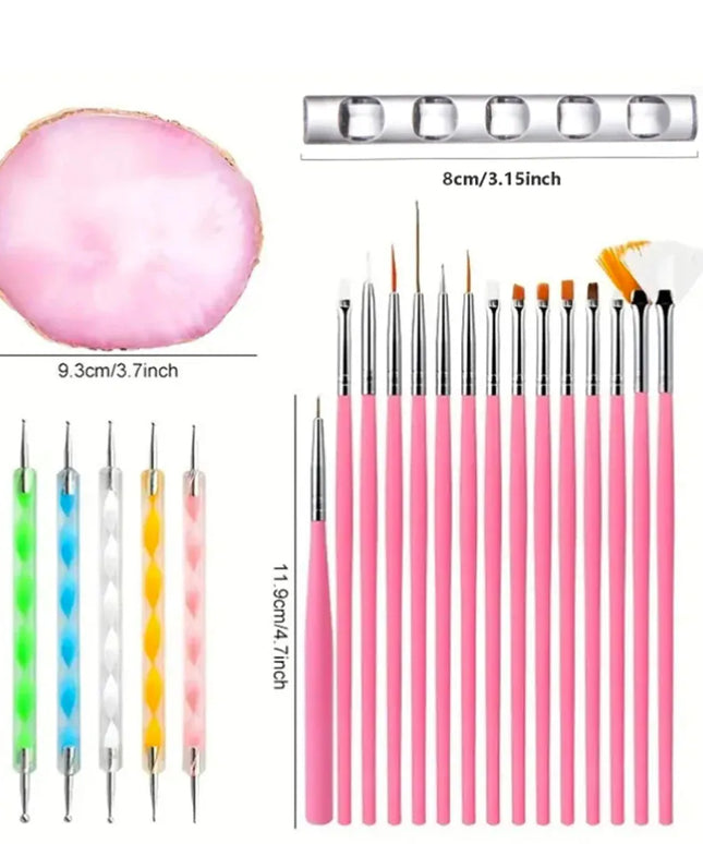KissICON AB-71 KissIcon Nail Art Tools 22 Piece Set -