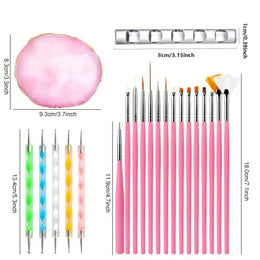 KissICON AB-71 KissIcon Nail Art Tools 22 Piece Set -