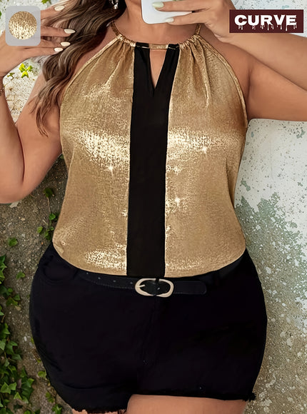 Plus Size, Fashion Elegant Plus Size Women Sleeveless