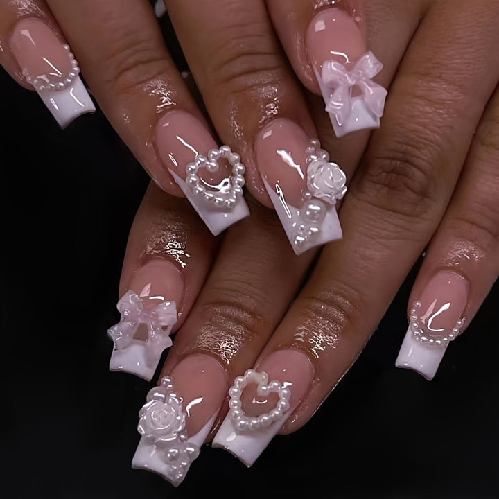 Kiss Icon 24pcs Acrylic Nails - French Tip
