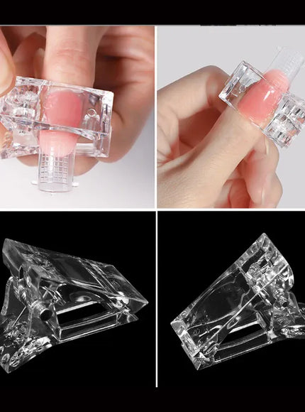 KissICON Acrylic Nail Clip Transparent Gel Quick Building Tool