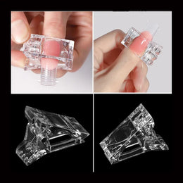 KissICON Acrylic Nail Clip Transparent Gel Quick Building Tool