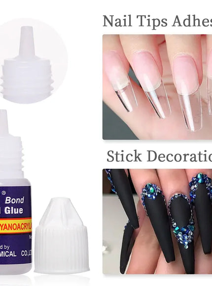 KissICON 💋 Acrylic Nail Tips Glue Fast Dry -